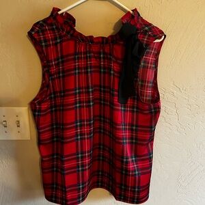 Tarten plaid sleeveless blouse from j crew. Never worn
